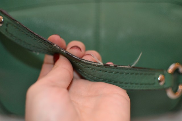 How-To: Trim excess leather from bag strap #leathersewingtips 