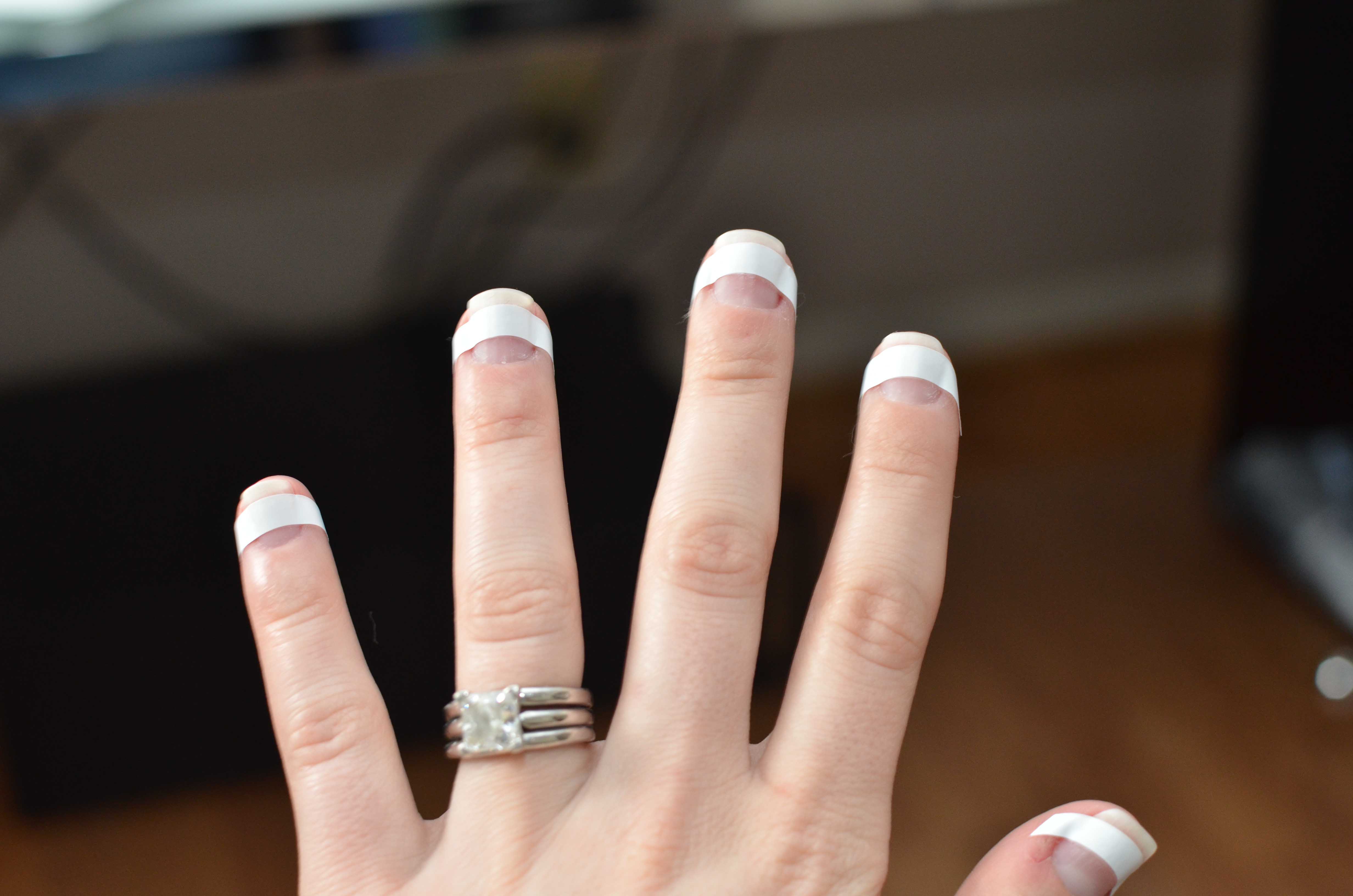 Diy French Tip Gel Shellac Nails Thesimplehaus