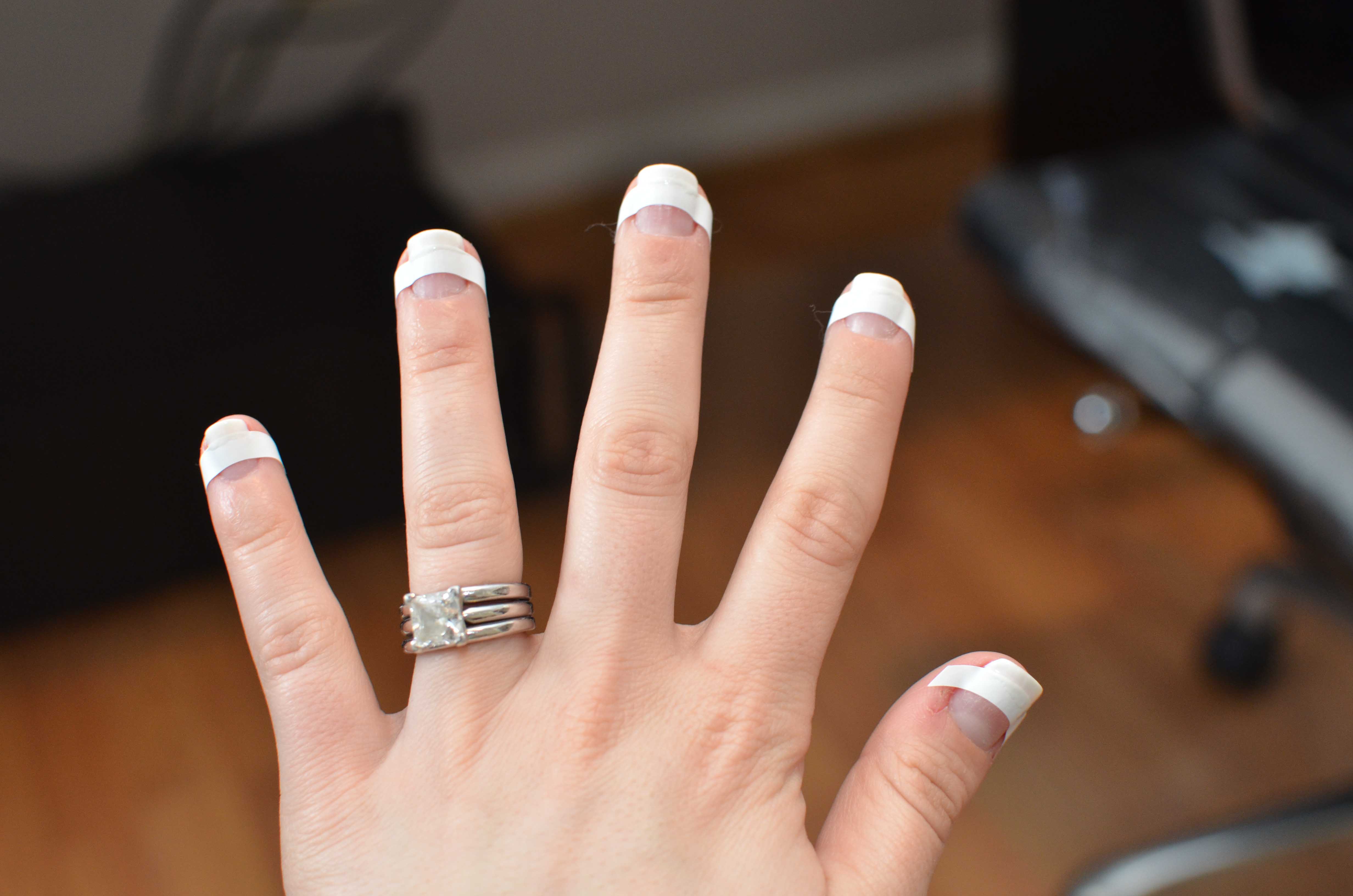 DIY French Tip Gel Shellac Nails Thesimplehaus