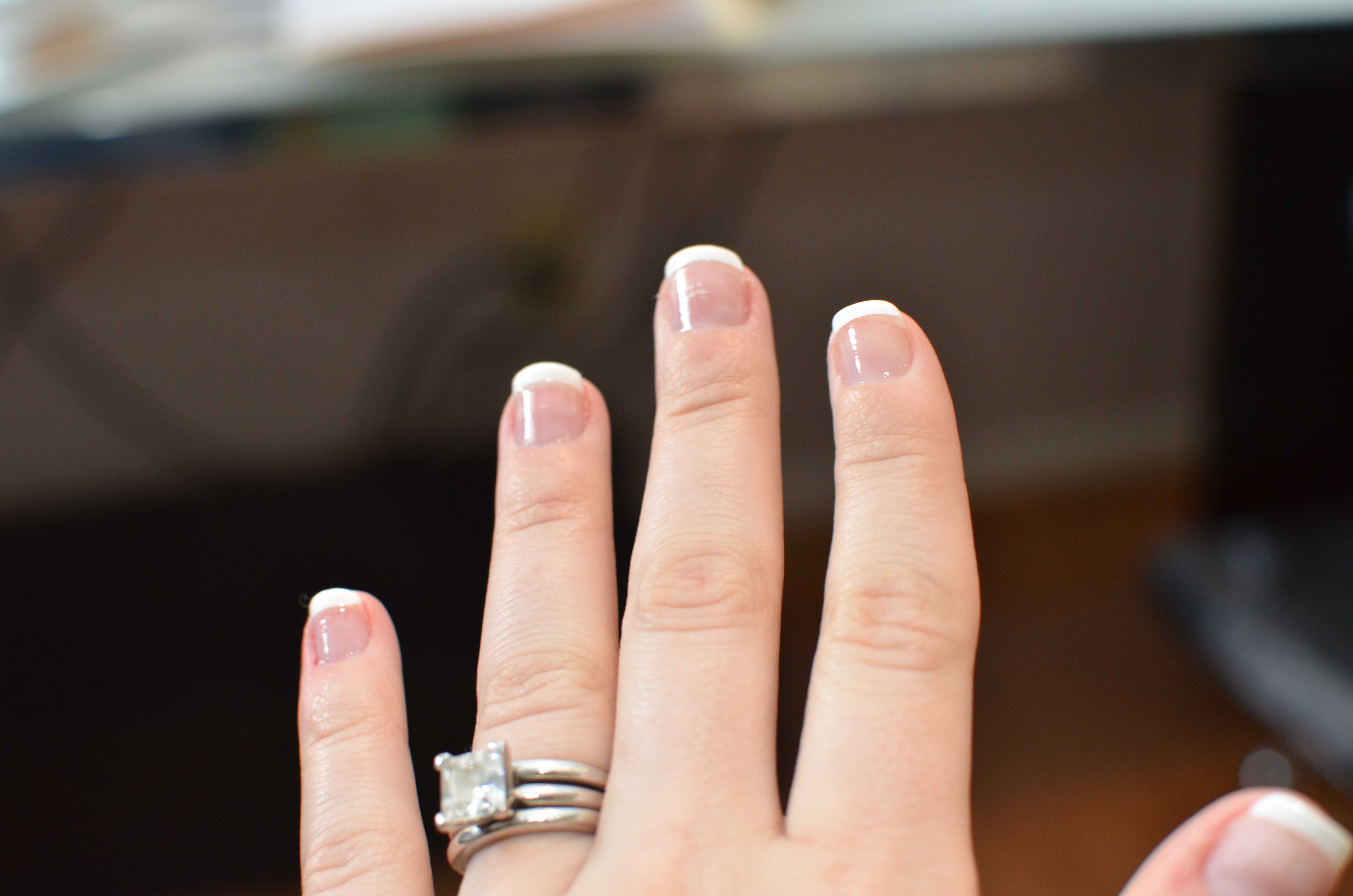 Diy French Tip Gel Shellac Nails Thesimplehaus